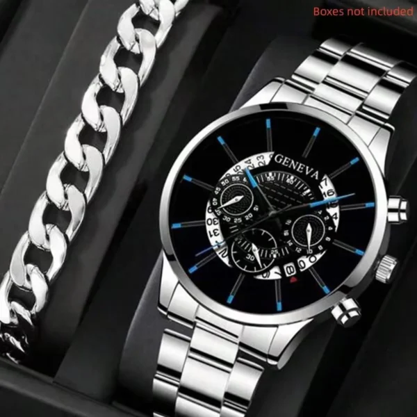 Luxury Men’s Quartz Business & Casual Watches (2pcs)