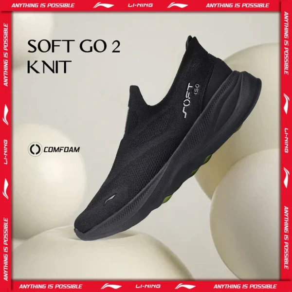 Li-Ning Men SOFT GO 2 KNIT Slip-On Casual Walking Shoes