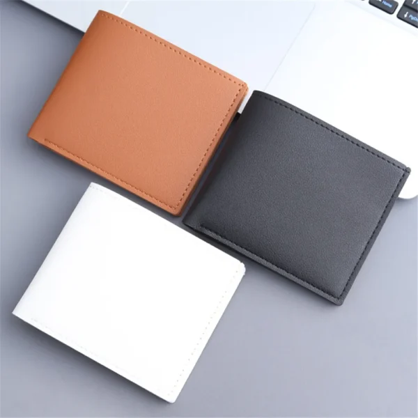 Men Short PU Leather Wallet – Thin Card Holder