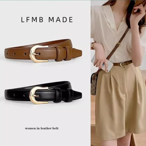 Summer Brown PU Belt – Simple & Versatile
