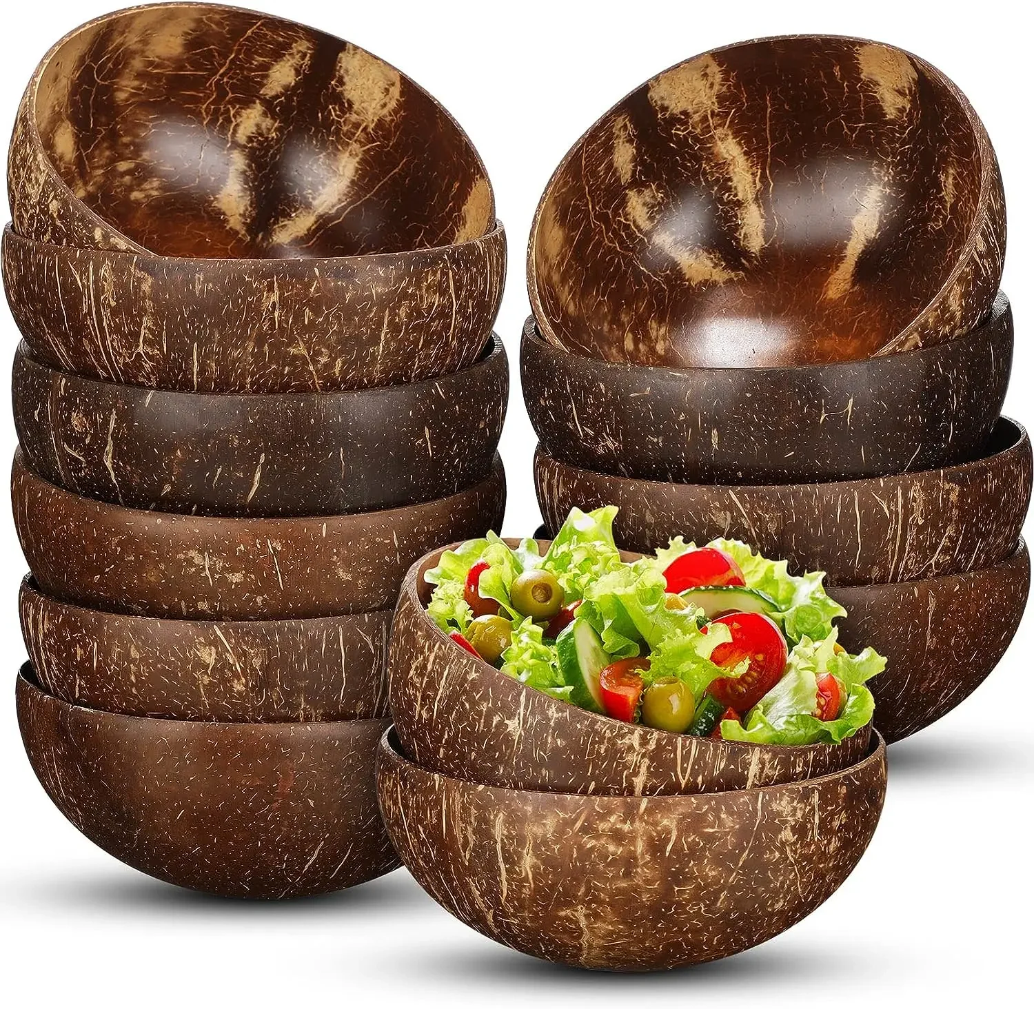 S95acfc5d9a854853a18038b67bd94f306-1.webp Coconut Bowls – Wooden Reusable Serving & Salad Bowls - Image 1