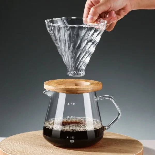 Pour Over Coffee Maker Set – Glass Carafe & Drip Filter