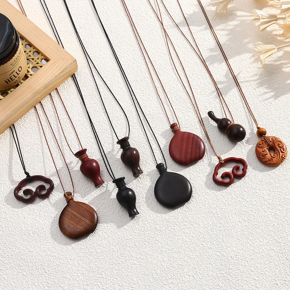 Scc2a1d0b40ff44b681d9391591e8c5ecE.webp Wooden Water Bottle Pendant Necklace for Women - Image 1