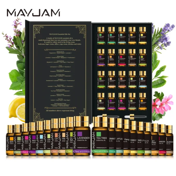 MAYJAM 20pcs Essential Oils Kit – Pure Natural Aromatherapy