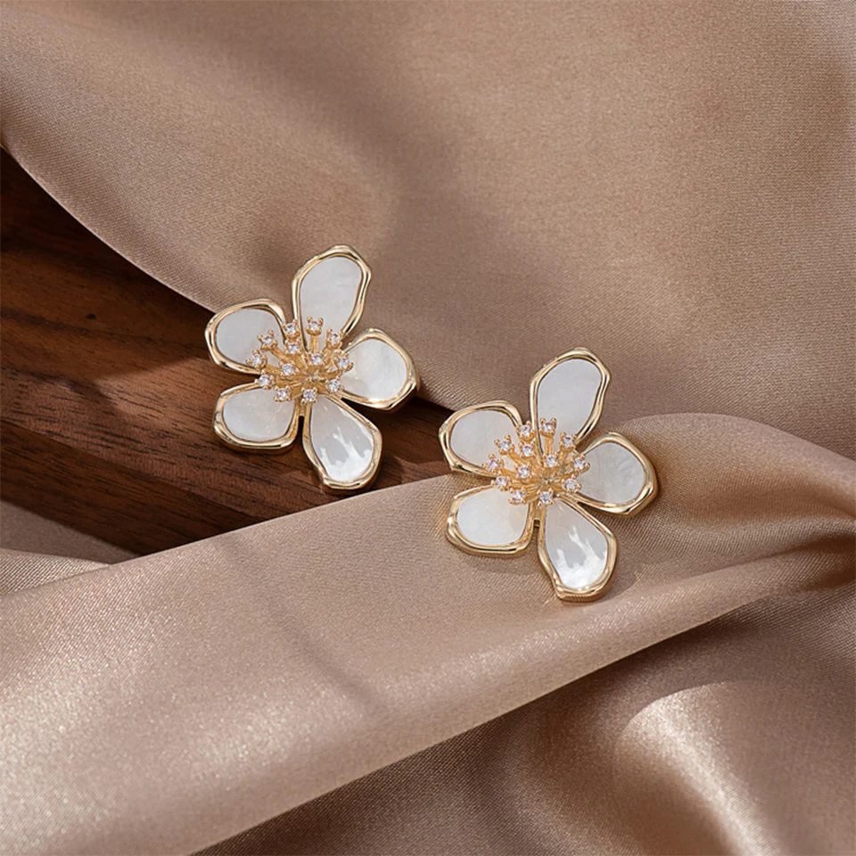 Sd1a5f055f1d343b89850ee030b8daa003.webp ZAKOL Flower Drop Earrings for Women Girls - Image 1