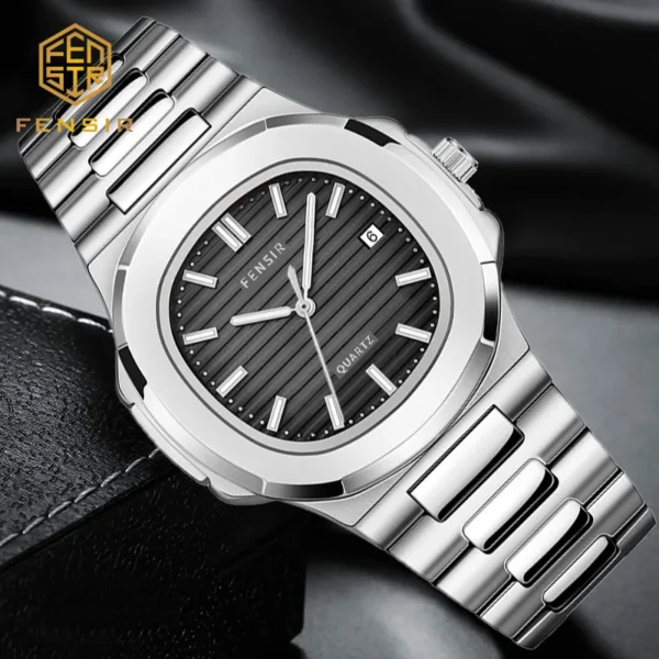 Classic Men’s Square Quartz Calendar Watch
