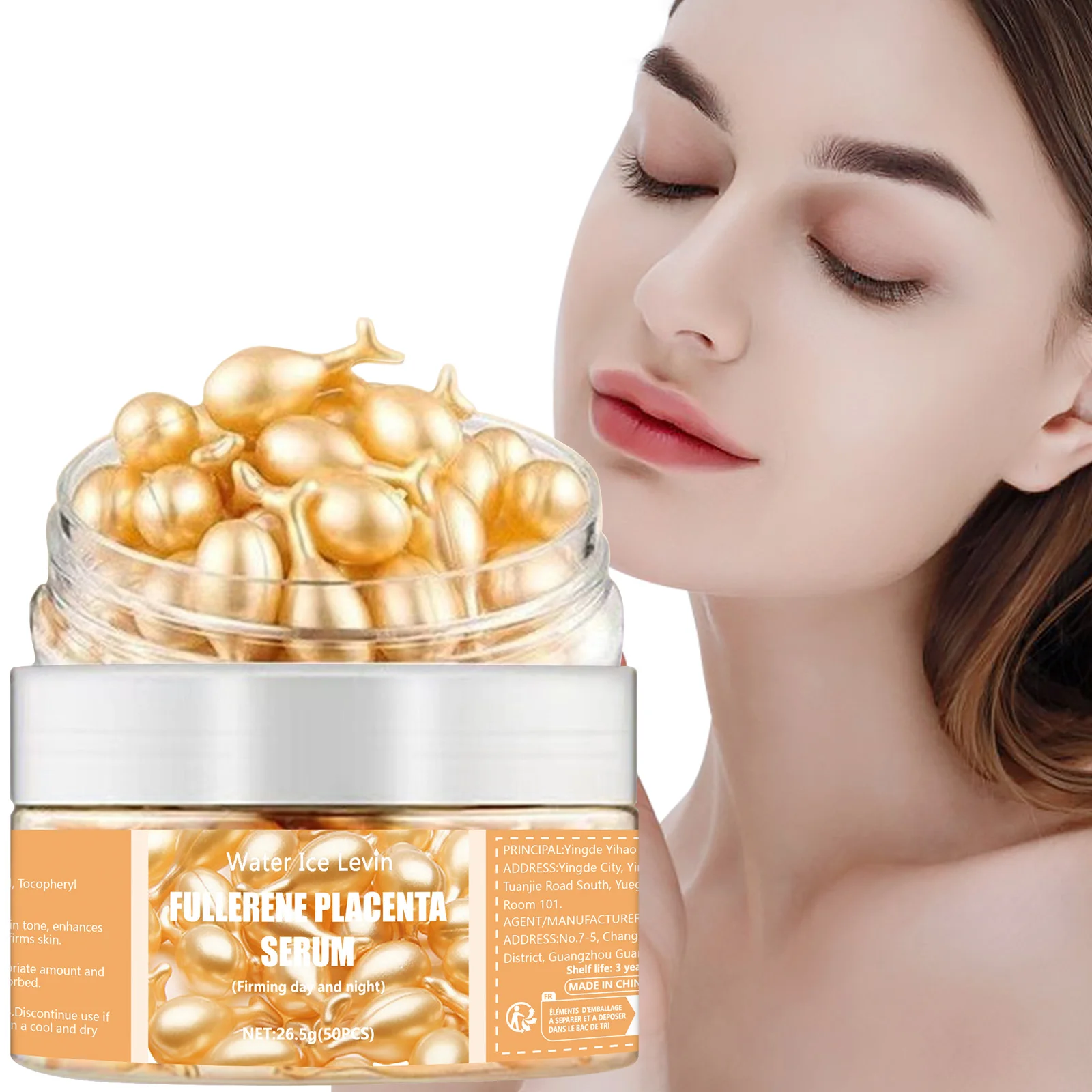 S0a3b2a0666384b67baa37b2b4afd0c85N.webp Collagen Face Serum Capsules – Firming & Whitening Care - Image 1