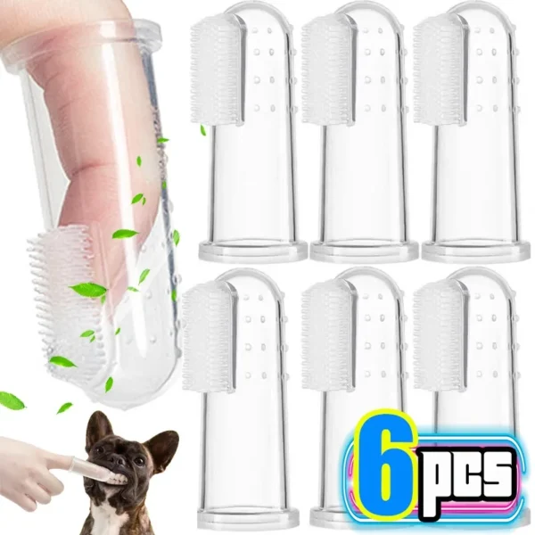 Silicone Finger Toothbrush for Cats & Dogs