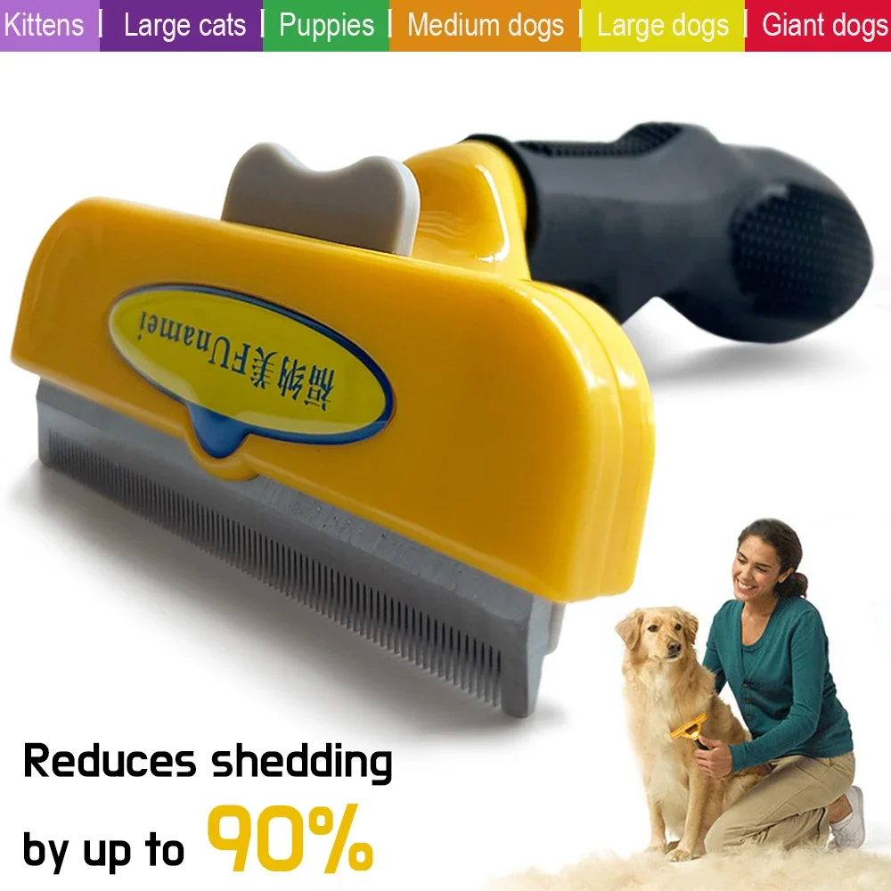 S18d5a3087b264ab7baaa12dd12707ecdX-1.webp Pet Hair Removal Brush for Dogs & Cats - Image 1