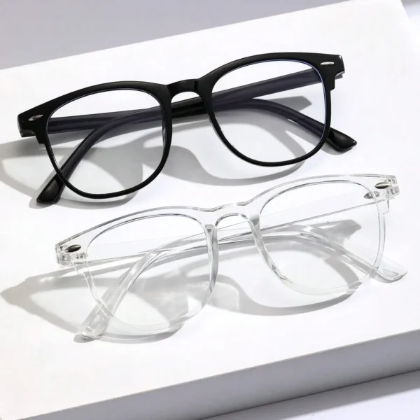 Unisex Square Anti-Blue Light Glasses – 1/2/3PCS