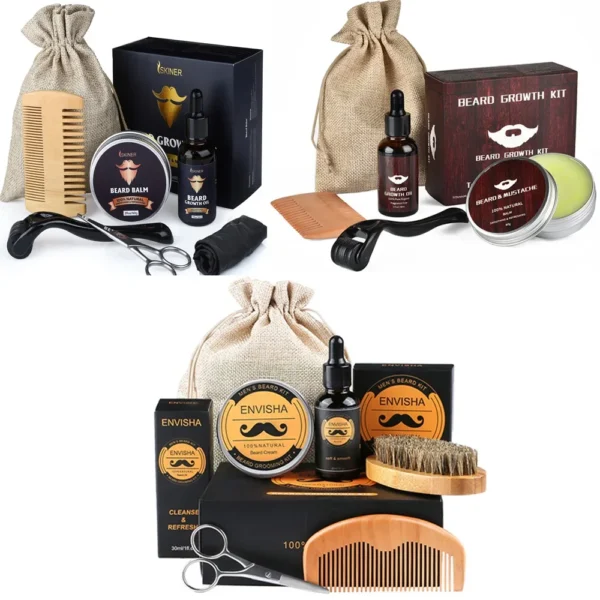 Beard Growth Kit for Men – Complete 5-in-1 Beard Care & Styling Set