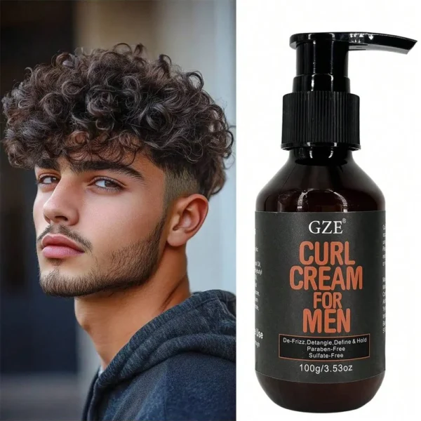 GZE Men Castor Oil Curl Defining Cream – Hydrating & Shine