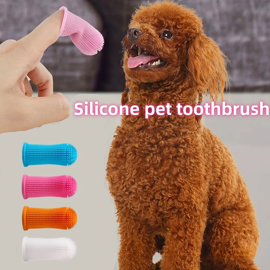 S50a278f9a97e4db7be33318619032fbcB.webp Super Soft Silicone Finger Toothbrush for Pets - Image 1
