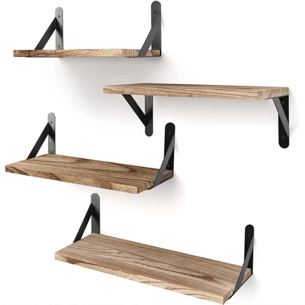 Floating Wooden Wall Shelf – Home Storage & Décor