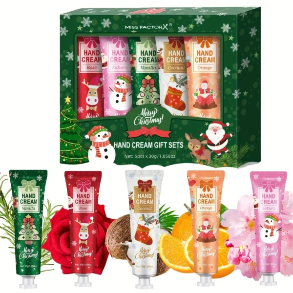 Christmas Gift 5/Box Hand Cream Set Travel Pack 30g