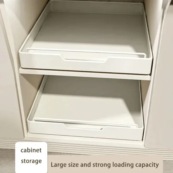 Pull-Out Kitchen Storage Rack – Slide Rail Cabinet Organizer