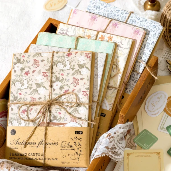 Floral Handmade Paper for Scrapbooking & DIY Crafts