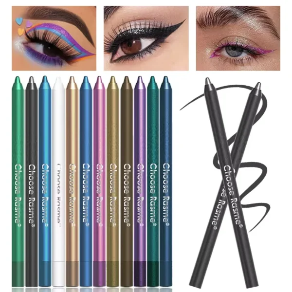 12-Color Glitter & Shimmer Eyeshadow Eyeliner Set