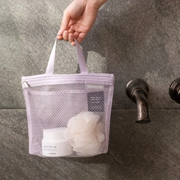 Portable Mesh Waterproof Makeup & Toiletry Bag