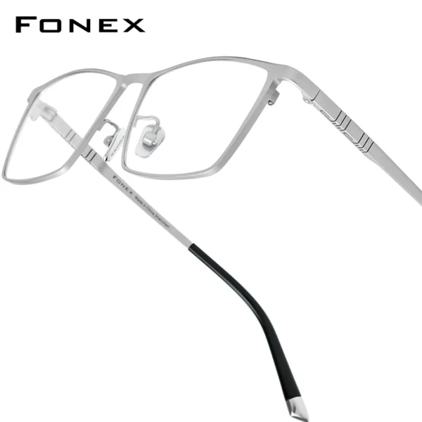 FONEX Titanium Square Glasses Frame for Men