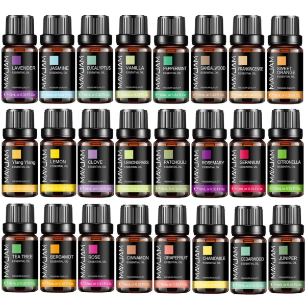 MAYJAM 10ML Essential Oil Set - Lavender, Jasmine & More