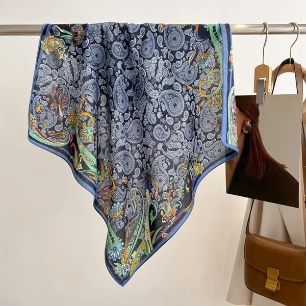 Floral Cotton Bandana Scarf for Women – 70cm