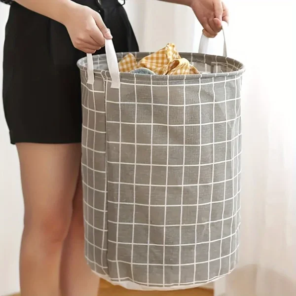 Foldable Waterproof Laundry Basket – Large Round Organizer