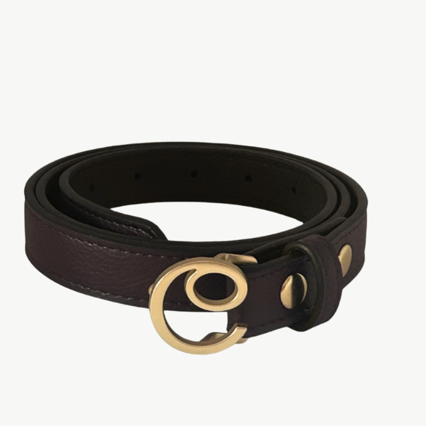 Vegan Leather brown belt - Diane | No More Nobody