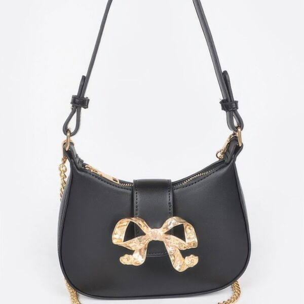 HANDBAG NOLITA Vegan Leather Small Hobo Metal Ribbon – BYMANYC ® New York