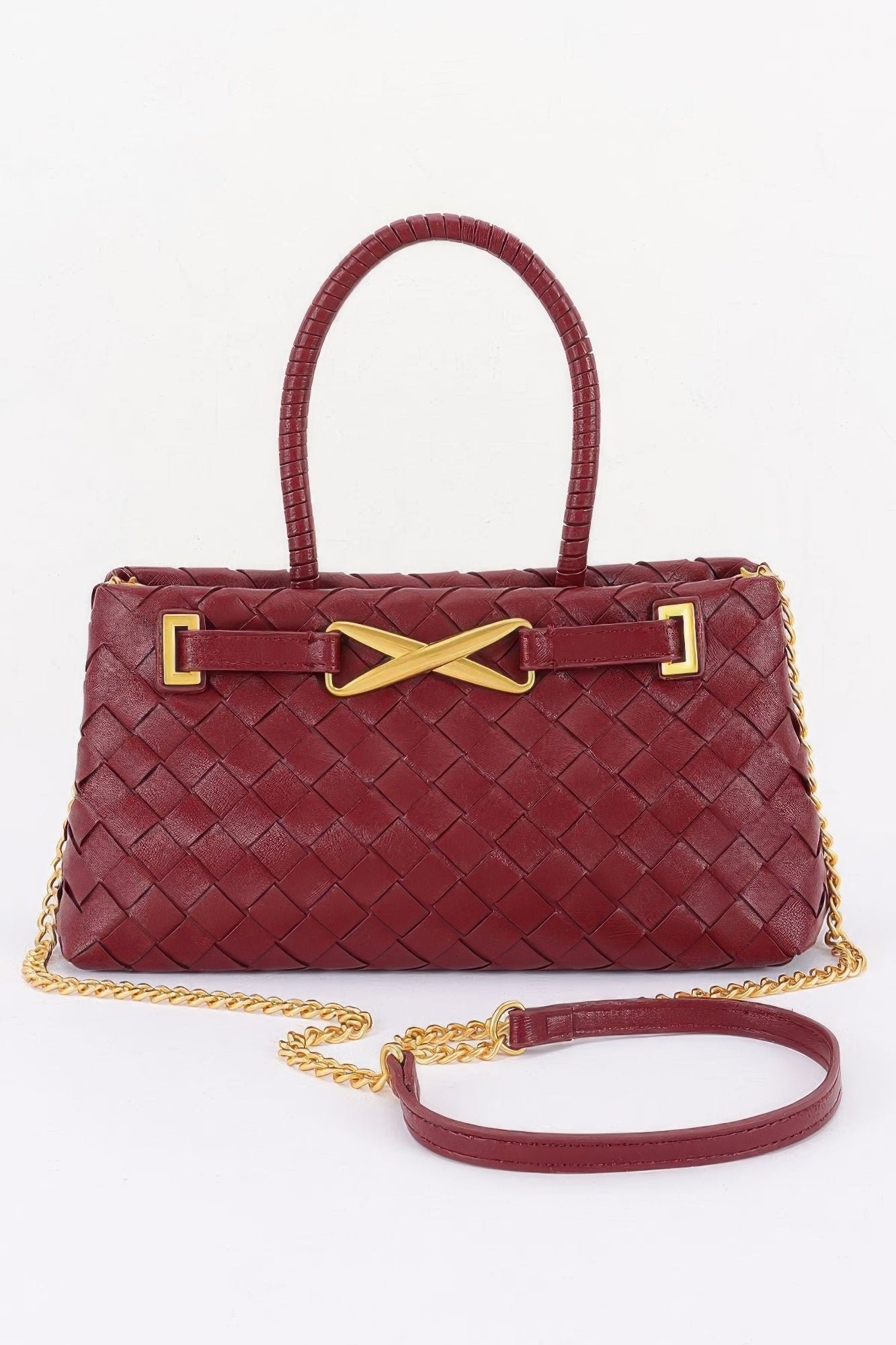 WH2252376.jpg Women's Top Handle Bag Braided Vegan Leather BYMANYC ® New York CONTEMPORARY WOVEN STRUCTURED PURSE - New Collection - Image 1